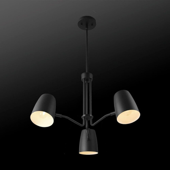 Novogratz X Globe Logan 3-light Chandelier, Negro Mate 1