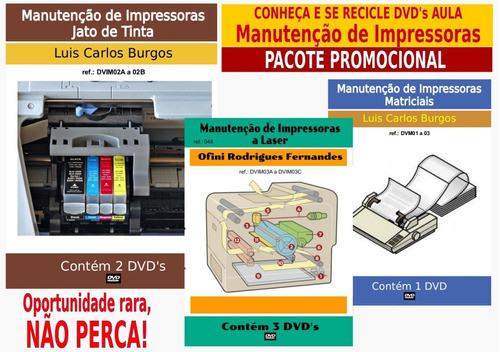 Dvds Aulas Manutenção De Impressoras 0