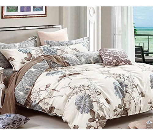 Swanson Beddings Daisy Silhouette Reversible Floral Print 5- 1