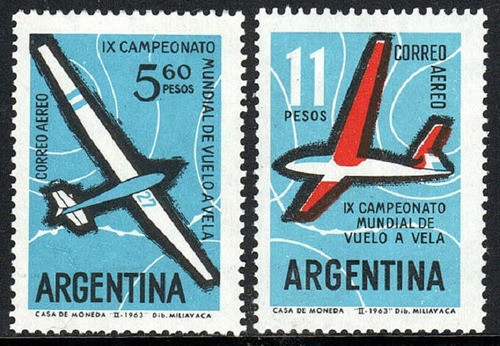 1963 Deportes- Campeonato De Vuelo- Argentina ( Serie) Mint 0
