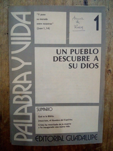 Un Pueblo Descubre A Su Dios Palabra Y Vida 1 (32) 0