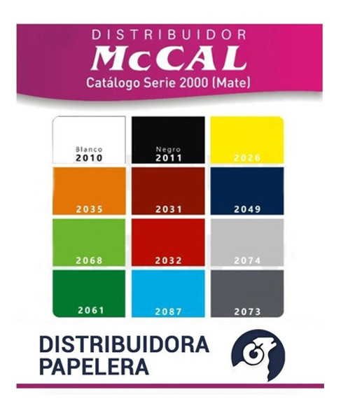 Vinilos Mate Autoadhesivos Mccal De Corte 12mtx61 Cm Colores 1