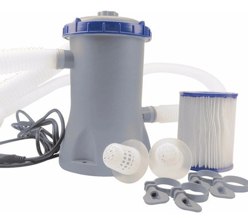 Bomba 3028 Filtro Bestway + Barrefondo Exahome Apto Intex 1