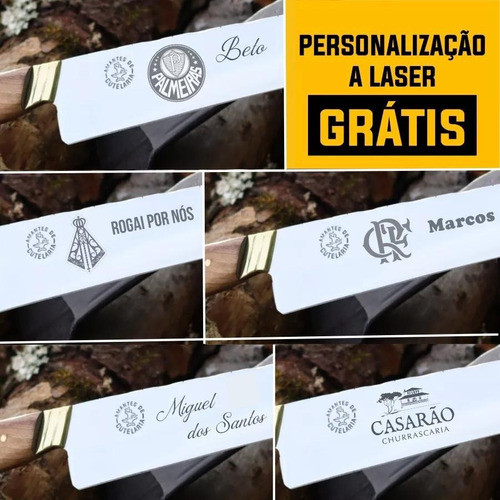 Faca Artesanal Para Churrasco Picanheira Inox Personalizada 1