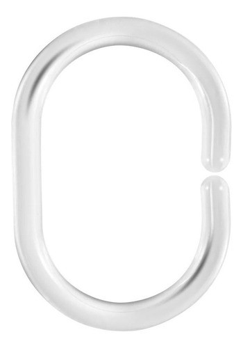 Ganchos Cortinas Baño Plastico Transparente X12 Importados 0