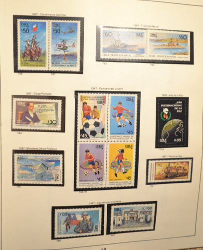 Ch786 Chile Varias Series Completas Años 1987 Mint ### 1