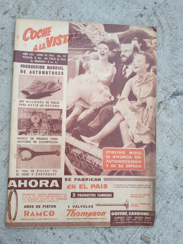 Coche A La Vista N.191 Junio 1963 Stirling Moss Se Divorcia 0
