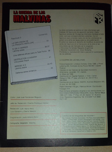 Revista La Guerra De Las Malvinas N°3 Mayo De 1986 1