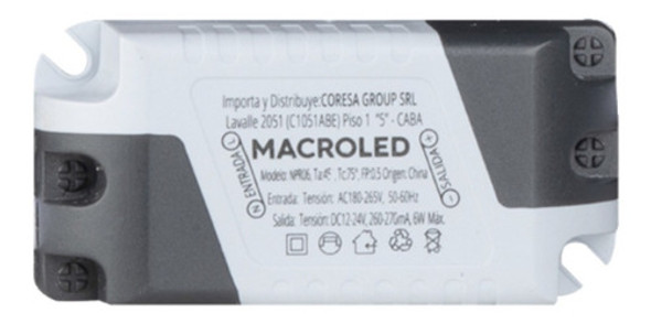Driver Repuesto Para Panel Led 6w Embutir/aplicar Macroled 0