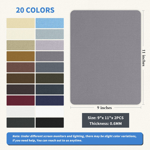 Parches De Tela Autoadhesiv 23x28cm Lona Waterproof 2u Grey 1