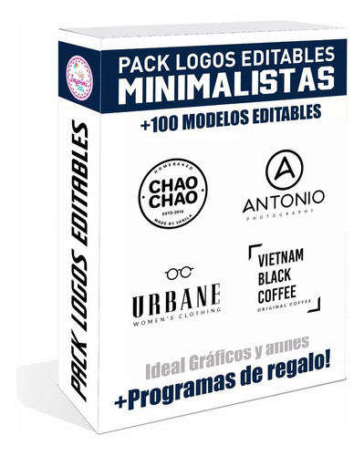 Pack +150 Marcas Minimalistas Logos Editables En Psd #v322 0