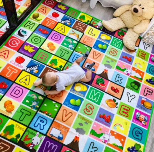 Tapete Infantil Educativo Dupla Face Térmico 2,00x 1,80m 1