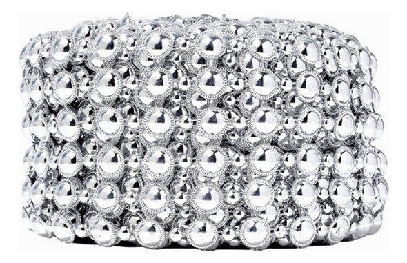 Malla De Media Perla Con Base 9 Metros Confección Decoración 0