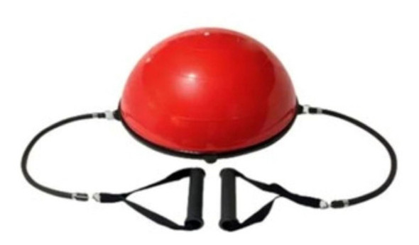 Semi Media Esfera Bosu Bozu Con Bandas Entrenamiento 50 Cm 0
