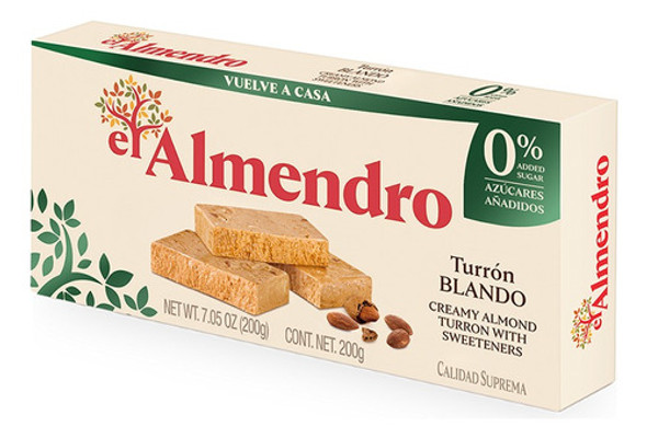 Turrón Blando Sin Azucar El Almendro 200grs 0