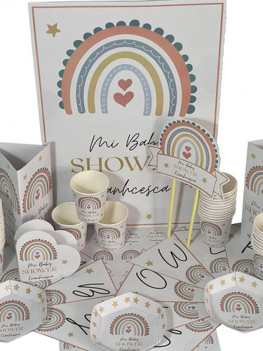 Cotillón Infantil Personalizado Premium X 15 Arcoíris Boho 0