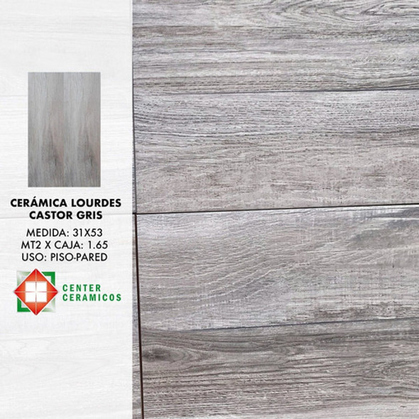 Ceramicos Para Pisos Y Paredes Lourdes Castor Gris 31x53 1