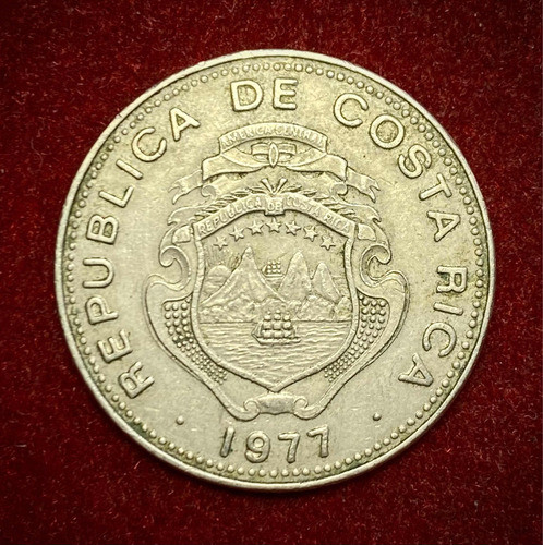 Moneda 1 Colon Costa Rica 1977 Km 186.4 0