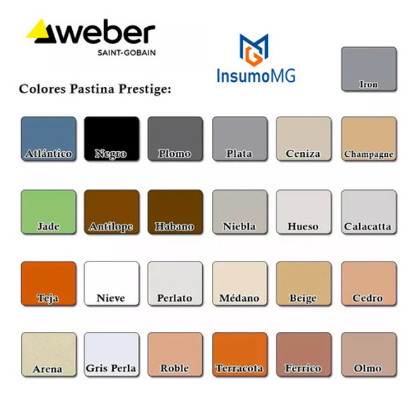Pastina Weber Prestige Porcelanato 2kg Color Atlantico 1