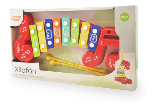 Xilofon Instrumento Musical Para Niños Original Ok Baby 1