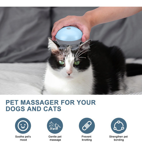 Masajeador Para Gatos Electrico Giratorio Alivia Musculos 1