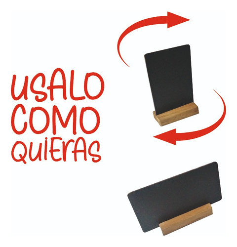 Pizarra Porta Precios-pizarra Con Taco-porta Retrato X 6 Uni 1