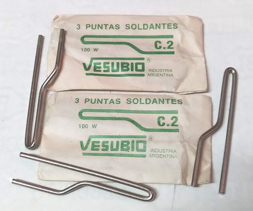 6 Puntas Soldador Vesubio C2  Original  En 2 Sobres Nuevas 0