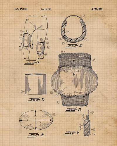Vintage Volleyball Patent Prints, 6 (8x10) Unframed Photos,. 1