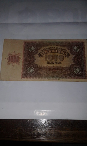 Zagreb Croacia Billete 1000 Tisucu Kuna 1941 Zagreb 229 1