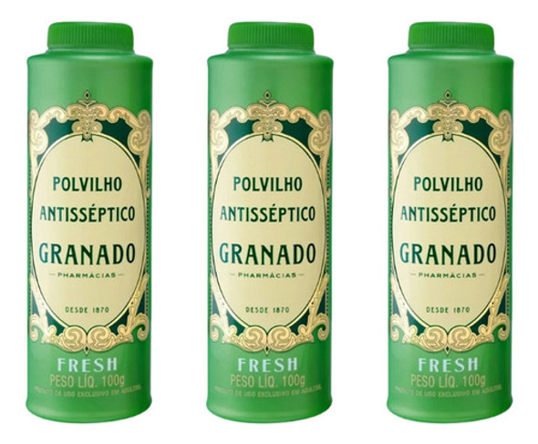 Talco Pes Granado 100g Fresh-kit C/3un 0
