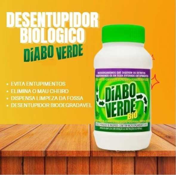 Kit 2 Diabo Verde Bio Para Pia, Ralo, Esgoto, Fossa 150g 1