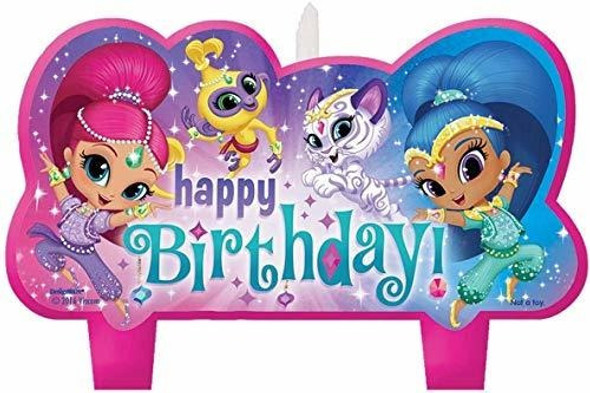 Amscan Shimmer And Shine Happy Birthday Vela Conjuntos (4 Ct 0