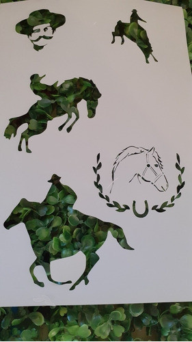 Stencil Caballos Surtidos Modelos Pequeños 0