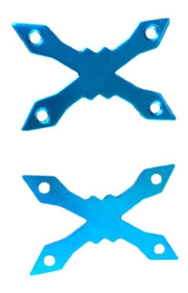 Base Metal Backing Frames Azul P/ Shape - Skate Longboard 1