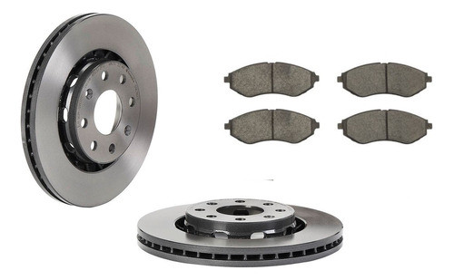 Kit Discos + Pastillas Freno Chevrolet Aveo Delanteros 1