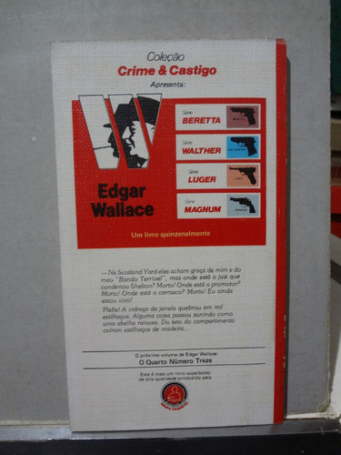 Livro Série Luger O Bando Terrivel Edgar Wallace 1