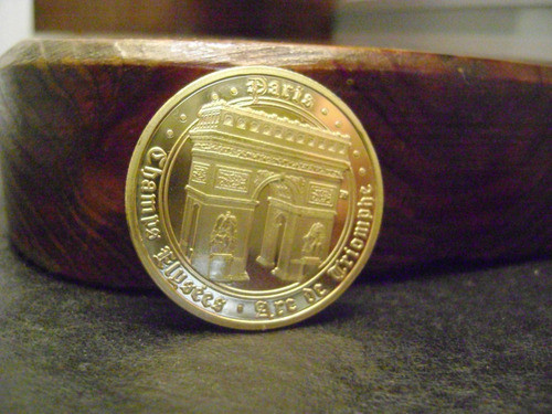 Medalla 1 Moneda Coleccion Paris Campos Eliseos Arco Triunfo 0