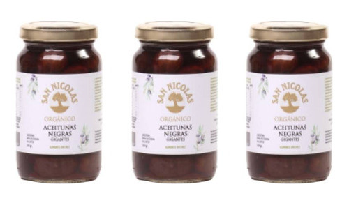 Aceitunas Negras Gigantes San Nicolás Orgánicas X 250gr X 3u 0