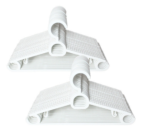 Kit 30 Cabides Brancos Reforçados Casacos Jaquetas Calças 0