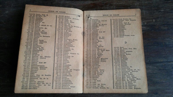 Antiguo Indice Plano Montevideo 1