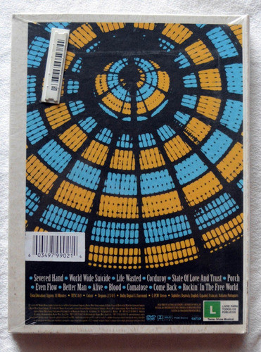 Frt Grátis Pearl Jam Immagine In Cornice Dvd Lacrado 1