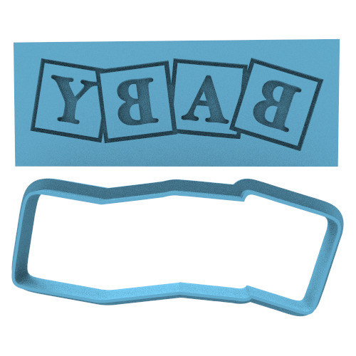 3845 Baby Cubos Relieve Cortante Para Galletas 0