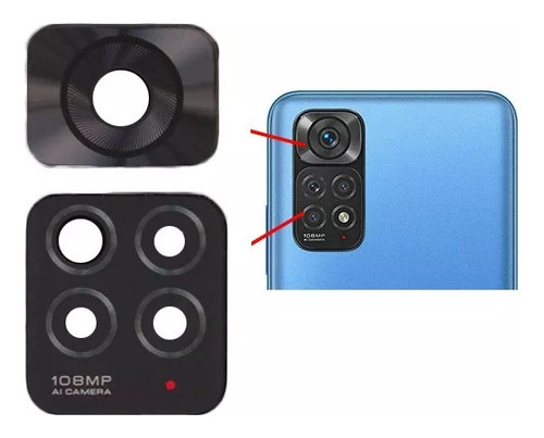 Kit Lentes De Vidrio Repuesto Para Xiaomi Redmi Note 11s 0