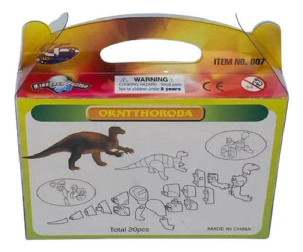 Dinosaurios De Goma Rompecabezas 3d - Combo 6 Unidades 1