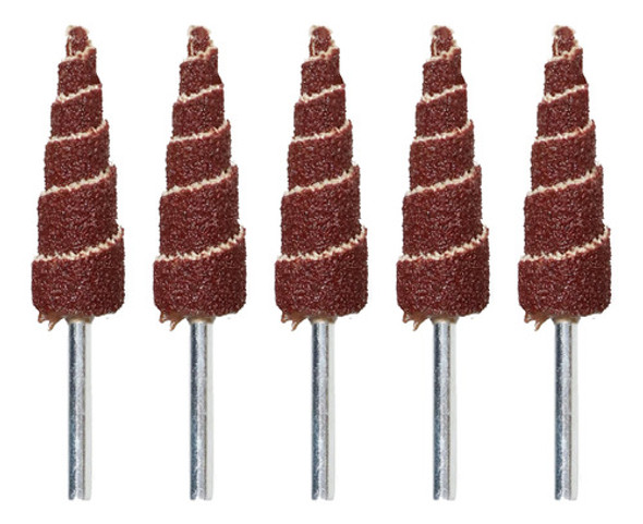 Kit 5 Cones De Lixa Grão 120 Haste 3mm Para Micro Retíficas 0