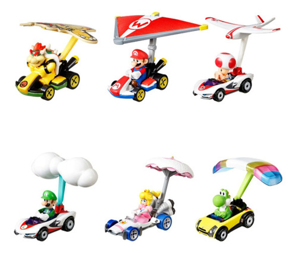 Personajes Mario Kart Glider Hot Wheels - Mosca 0