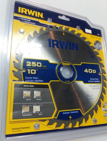 Disco De Sierra Para Corte Madera 250m 40 D Irwin-herracor 1