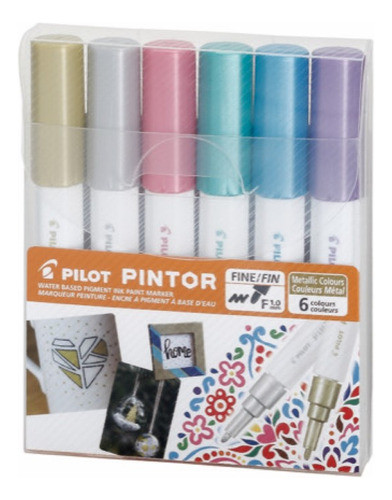 Marcador Pilot Pintor F 1.0 Metalizados X6 Serviciopapelero 0
