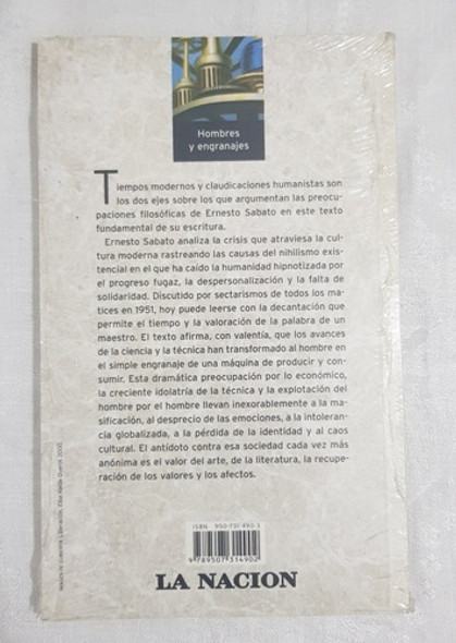 Libro Hombres Y Engranajes Ernesto Sabato La Nacion B6 1 Libro Hombres Y Engranajes Ernesto Sabato La Nacion B6 1