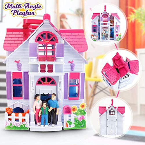 Liberty Imports My Sweet Home Casa De Muñecas Plegable Y Lis 1